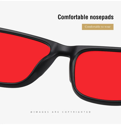 Men Sleep Blue Light Blocking Glasses Women Anti Radiation Computer Eyewear UV500 PC Red Lenses TR90 Square Eyeglasses Frames