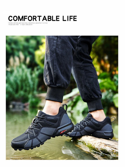 Men Hiking Shoes Outdoor Lightweight Camping Travel Shoes Non-Slip Waterproof Women Large Size Tactical Training Sports Shoes