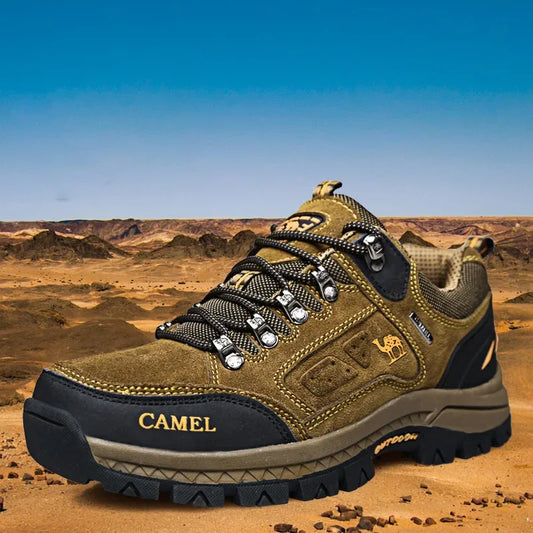 Scarpe da trekking da uomo in pelle scamosciata, sneakers outdoor da trail, scarpe da arrampicata antiscivolo e traspiranti, scarpe sportive da montagna da uomo