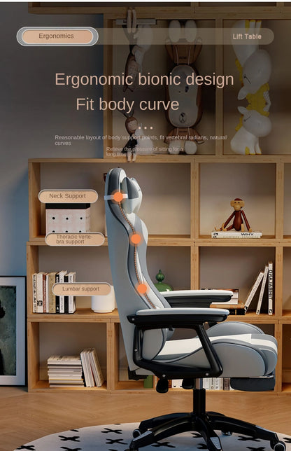 2024 New Modern Computer Office Chair Home Comfortable Dormitory Study Anchor Gaming Swivel Backrest Sofa Lifting Chair