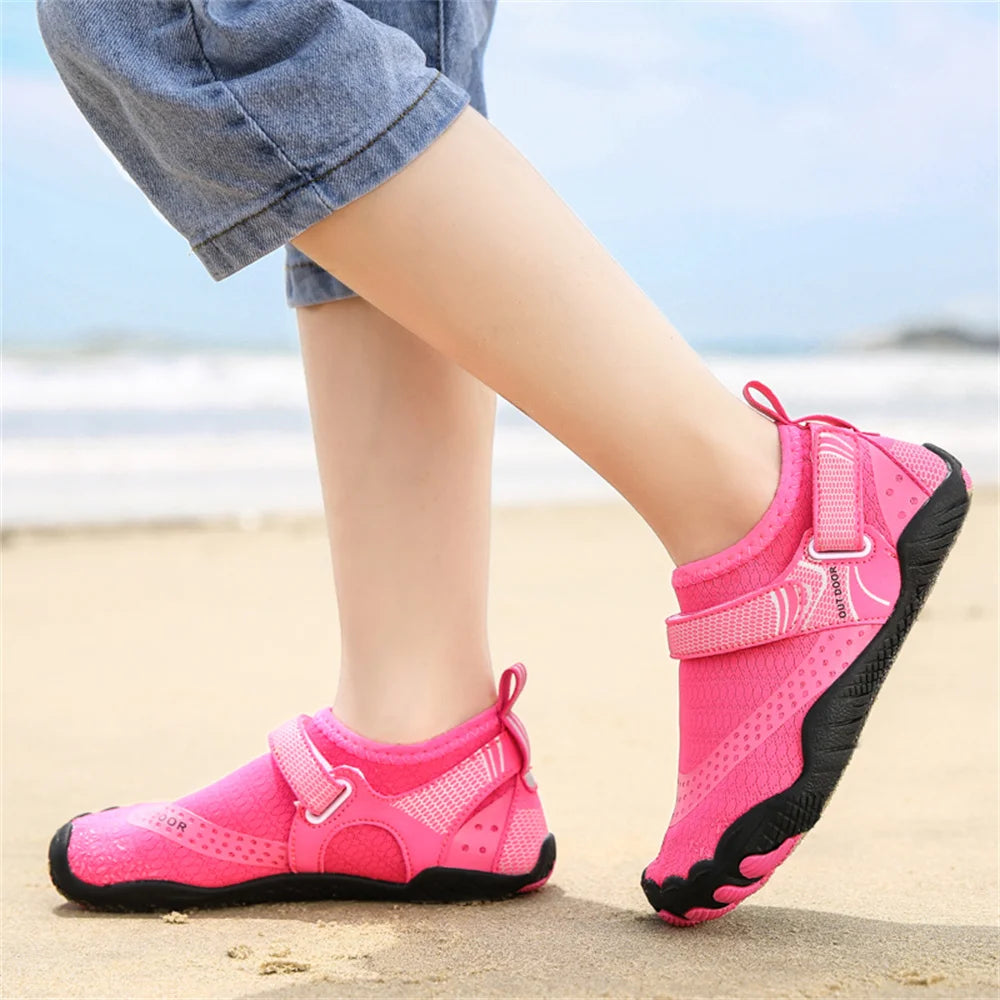 Kids Aqua Shoes Summer Beach Five Fingers Barefoot Water Shoes Swimming Lightweightl Non-slip Seaside River Children Sneakers