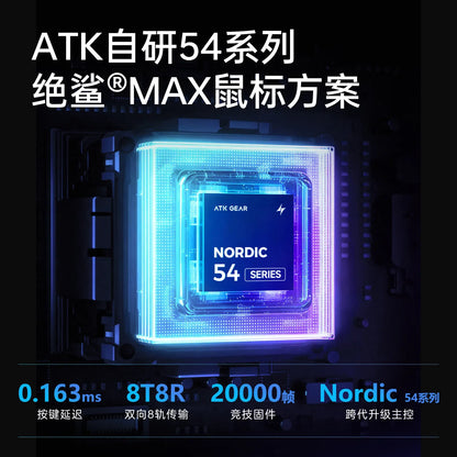 ATK Blazing Sky F1 V2 Ultra Max Wireless Gaming Mouse, Dual-Mode 8K PAW3950 Ultra Lightweight Ergonomic Gaming Mouse