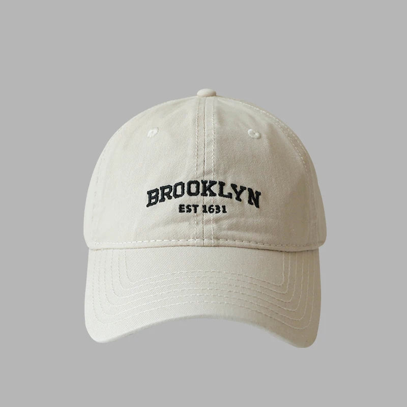 Soft Cotton Letters Baseball Cap For Women Men Retro Embroidery Curved Brim Hat Unisex Ponytail Hip Hop Dad Trucker Sun Hats
