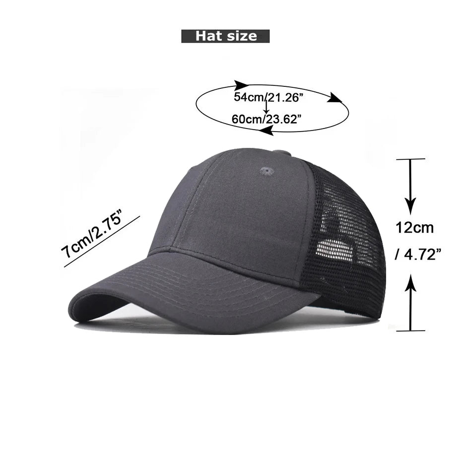 Baseball Cap Adult Net cap Shallow curved eaves Hat Unisex Summer hat Breathable hat shade Spring Autumn Cap Hip Hop Fitted Cap