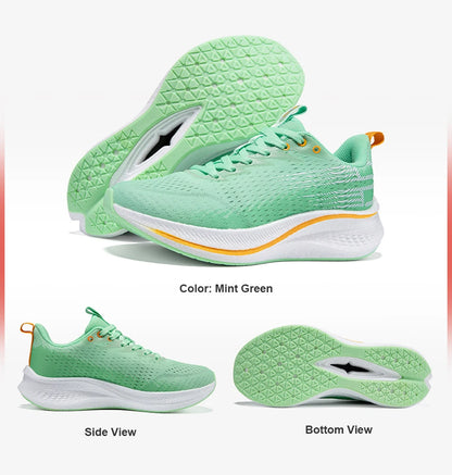 Baasploa Women Professional Running Shoes Outdoor Carbon Plate Non Slip Sports Shoes Female Casual Breathable Jogging Sneakers