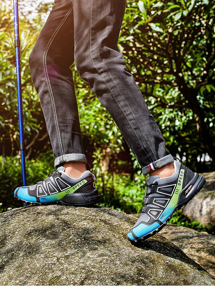 Hiking Shoes Men's Outdoor Rubber-Soled Non-Slip Tactical Training Shoes Lightweight Comfortable Hiking Travel Sports Shoes Men