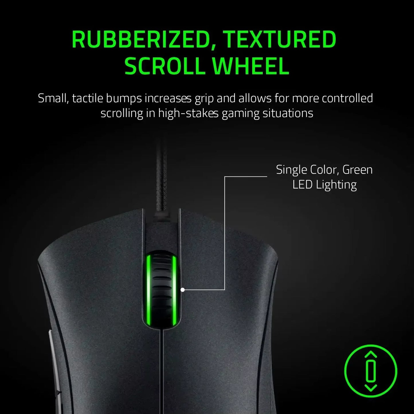 Rato Gaming Razer Original com Fio, Sensor Óptico 6400 DPI, Rato Gaming para Portátil, Rato Óptico de Alta Velocidade