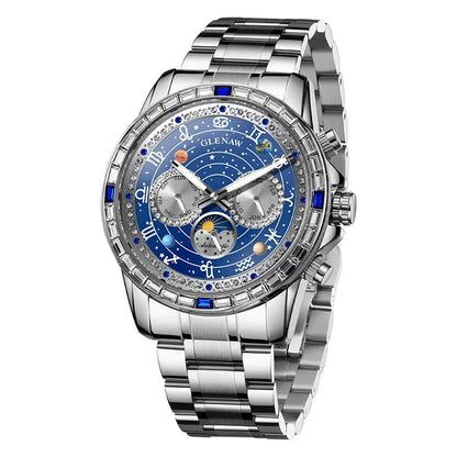 Glenaw high-end business fully automatic mechanical multifunctional men's watch fashionable waterproof luminous watch