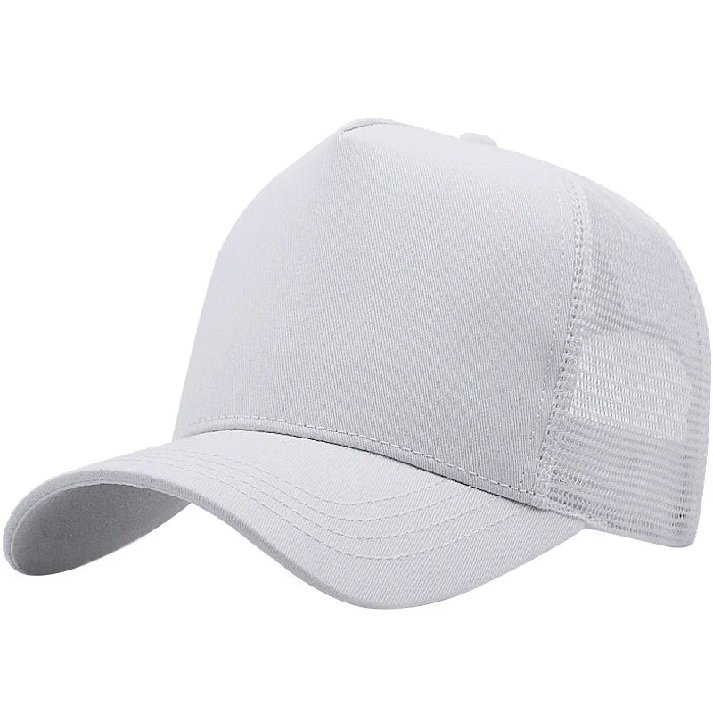 Casquette de camionneur en coton pour adulte, casquettes de soleil en maille pour femme, grandes casquettes pour homme, casquettes de baseball grande taille, 55-60 cm, 60-65 cm