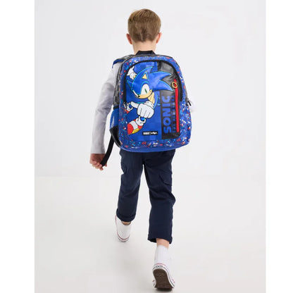 NEW High-quality Original Blue Boy Sonic Children's Backpack Cartoon Stress-relief Bag Hedgehog Anime Stationery Student Gift