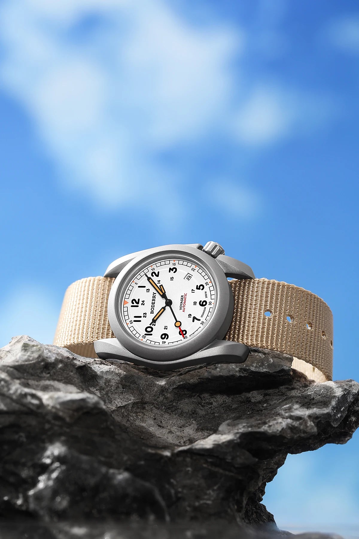 Boderry VOYAGER Field Watches Bronze Case Automatic For Seiko NH35 Watch 100M Waterproof Clock Military Vintage Wristwatch Mens
