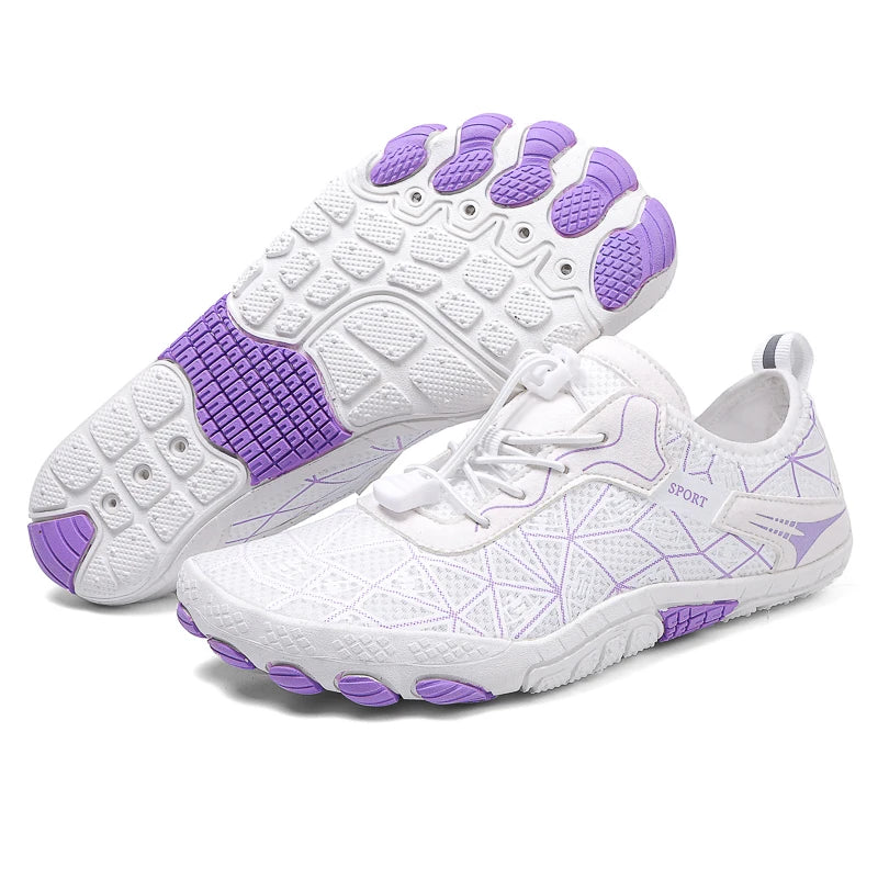 New Barefoot Wading Shoes Men Women Mesh Quick-Drying Beach Shoes Outdoor Non-Slip Swimming Shoes Unisex Water Sports Shoes