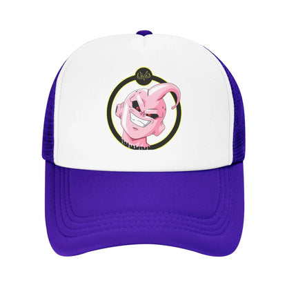 Dragon Ball  Kid Buu Trucker Cap Unisex  Hats Sun Caps Trucker Cap Adjustable Polyester Mesh Baseball Cap Summer, Produit gaming premium Fraquane, produits de luxe, nouvelle génération, équipement gamer