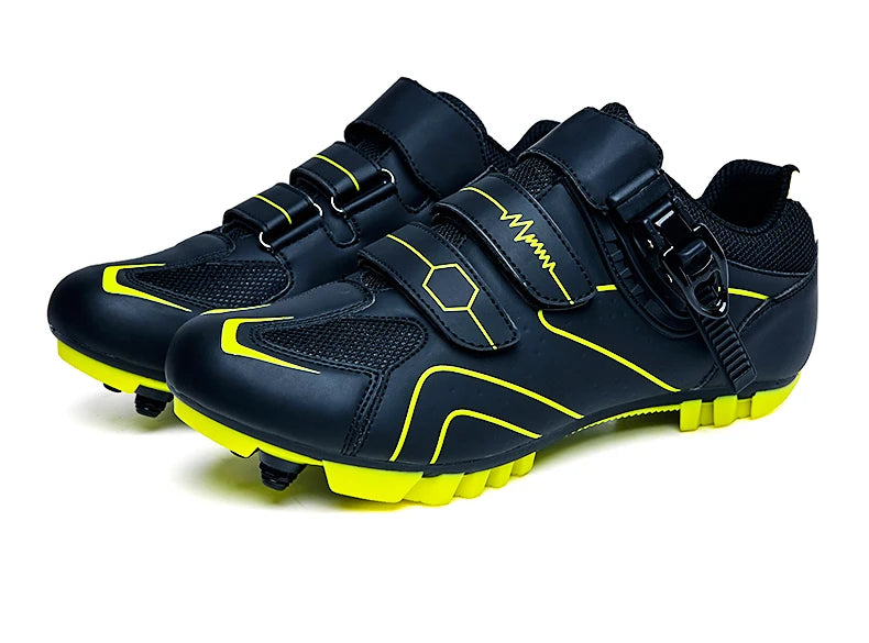Mountain Bike Shoes Mens Cycling Shoes Quick Ratchet Buckle Compatible with SPD System Pedal for Indoor Outdoor Women MTB Shoes
