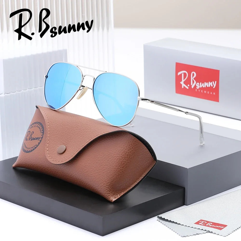 Trend Men Pilot Sunglasses Polarized Luxury Sun Glasses Women Mirror Colors Driving Male Shades UV400