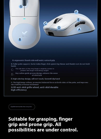 MCHOSE M7 Ultra Ergonomiczna mysz gamingowa PAW3950 Super Sensor TOPSPEED 8000Hz Polling Rate Lekka konstrukcja Realtek Master Mice