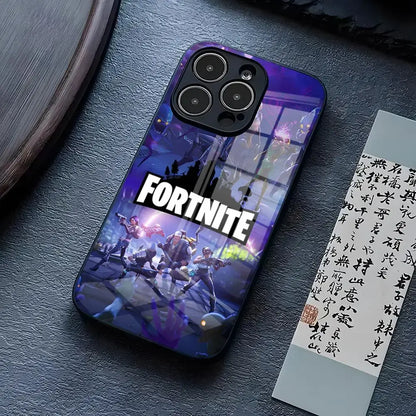 Custodia per telefono B-Battle-R-Royales-F-FortniteS per iPhone 17 Pro Max 15 Pro 14 12 11 13 Mini X XR XS 16 Plus SE, cover in vetro