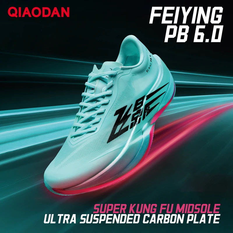 QIAODAN Feiying PB6.0 Men's Marathon Racing Running Shoes Full Palm Carbon Plate Sneakers Lightweight Sports Shoes QDB023261299