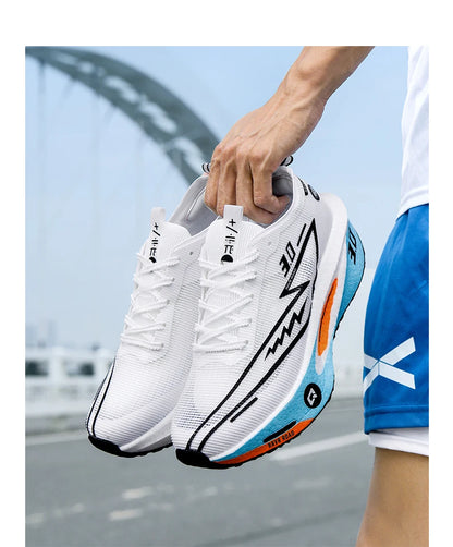 Air Running Shoes Men Sports Marathon Carbon Plate Breathable Lightweight Women Comfortable Athletic Leisure Sneakers Soft Sole