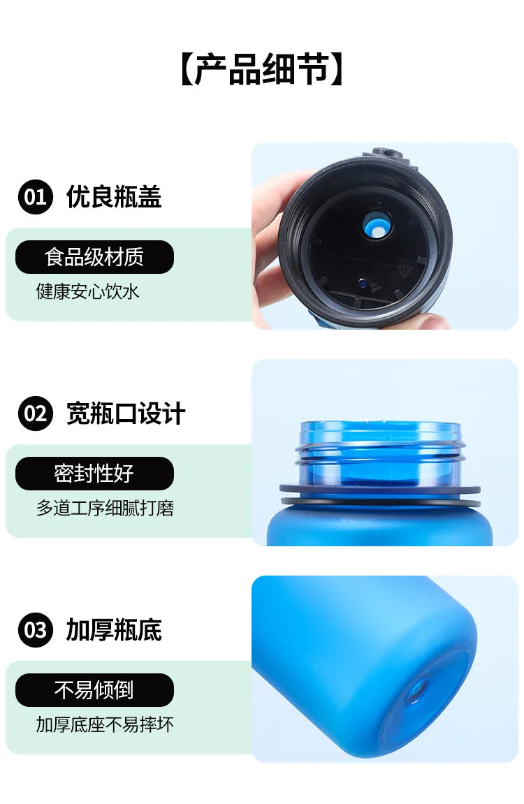 Garrafa de água desportiva Fortnites de 650ML, kawaii, motivacional, à prova de fugas, portátil e reutilizável, para exterior, viagens e ginásio, novo presente giro