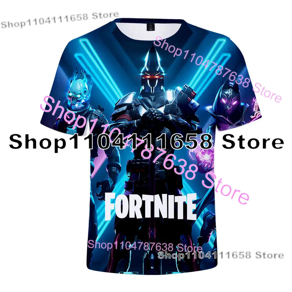 Summer T-shirt Raven Ultima Knight F-Fortnite T Shirt 3D Print Banana Peely Men's Tee Battle Royale Game Tops Birthday Gifts