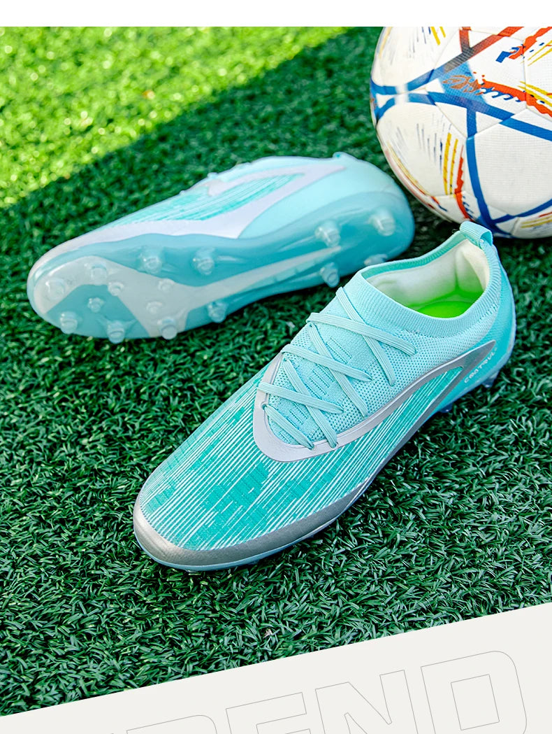 New Men Football Boots Non Slip Soccer Shoes Sport Outdoor Cleats Breathable Adult Long Spikes Training Boys Match Comfortable