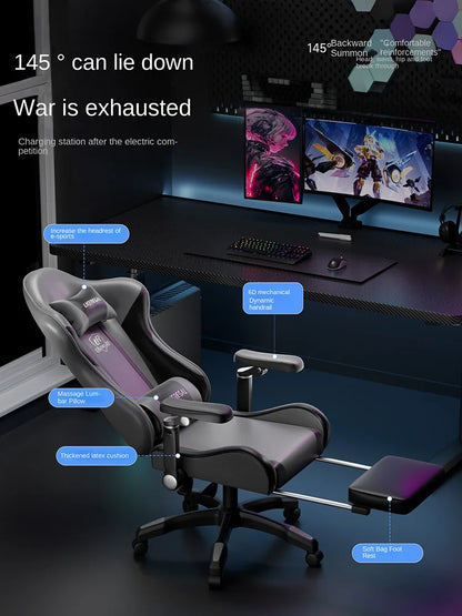 New Gaming Chair 9D Mechanical Dynamic Armrests 3D Lumbar Support Wide Seat Ergonomic Chair Gaming Live Streaming Swivel Chair