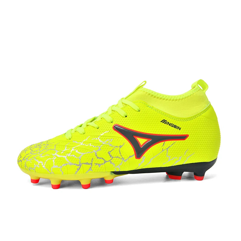 Men Ankle Football Boots Outdoor Grass Cleats Unisex Soccer Shoes Long Society Spikes FG Professional Football Shoes Chuteira