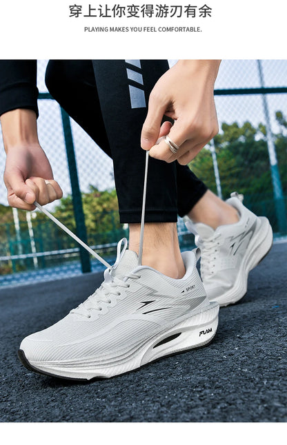 Men Sports Running Shoes Marathon Air Cushion Breathable Lightweight Comfortable Women Outdoor Athletic Sneakers Jogging Tenis