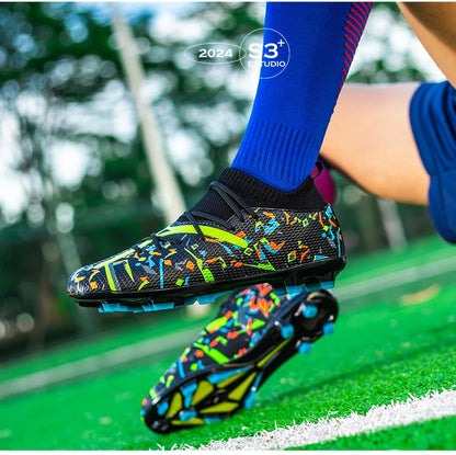 Professional Football Boots Men Breathable Mesh Soccer Cleats Anti Skid Fast Sneakers Fashion Artificial Grass Male Soccer Shoes