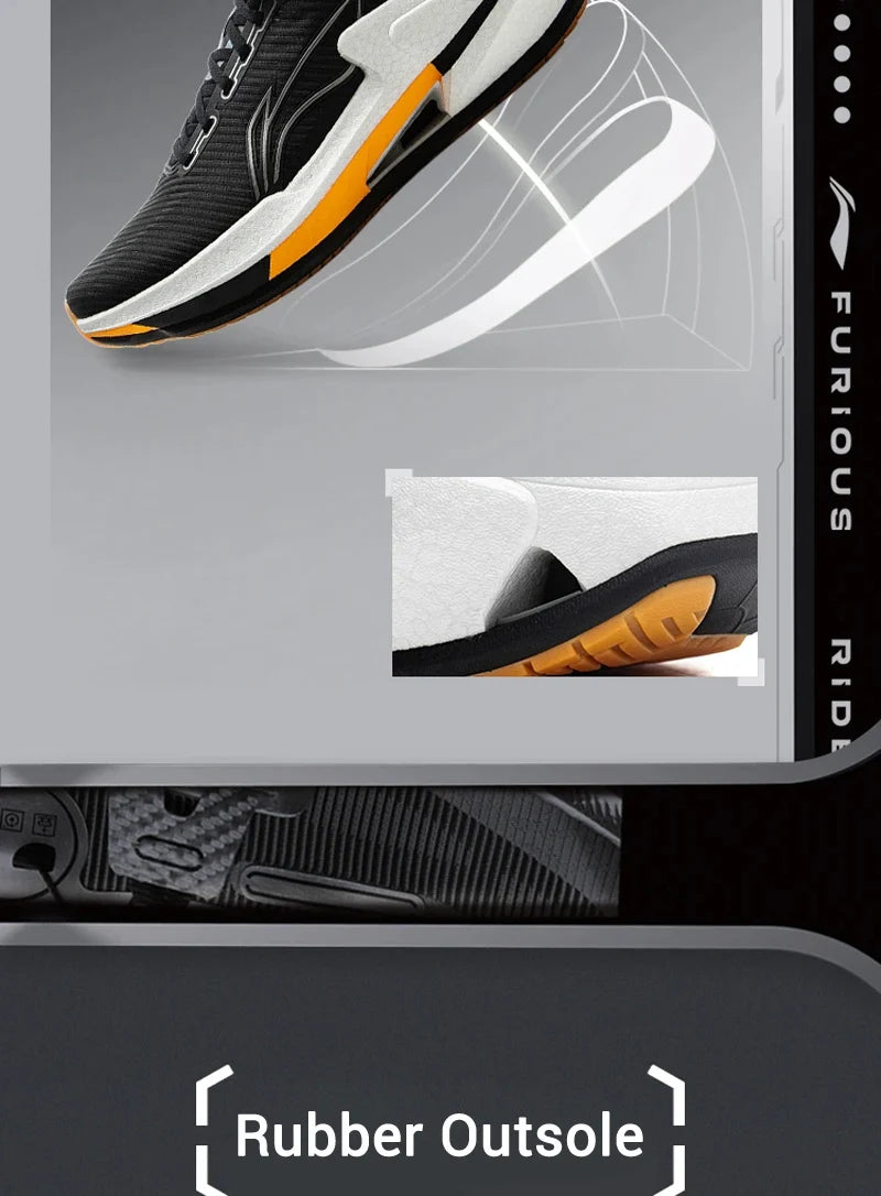 Li-Ning Men's FURIOUS RIDER 8 Stability Running Shoes BOOM  Anti-slip Cushion LiNing Stable Support Sport Shoes Sneakers ARZV005