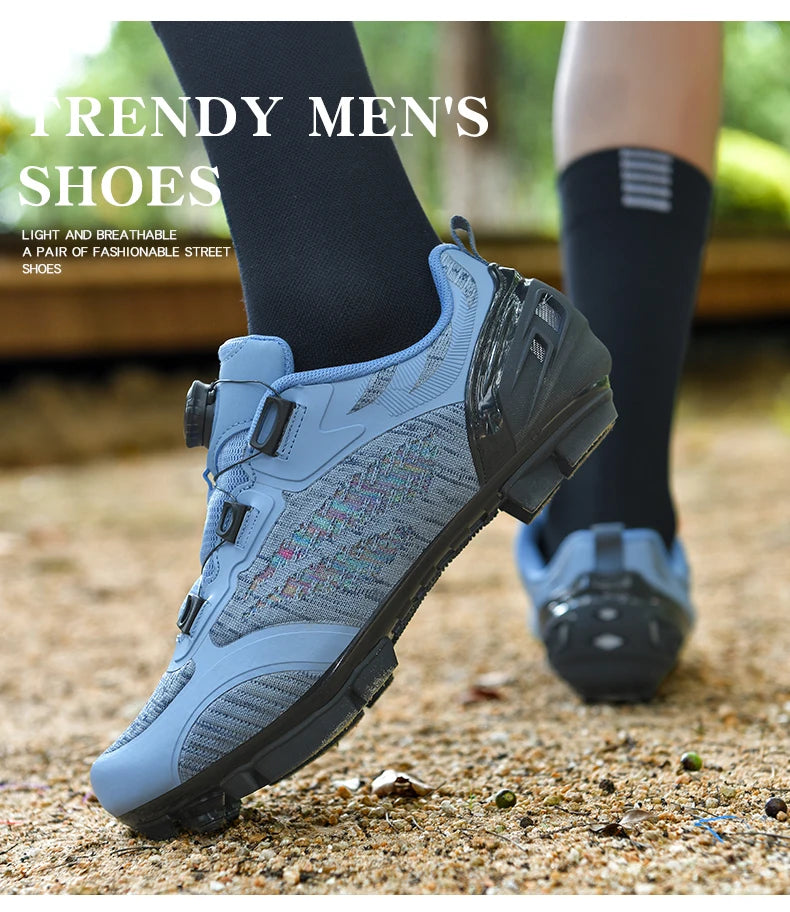 Scarpe da ciclismo MTB uomo donna T03 viola traspiranti, a sgancio rapido, per ciclismo su strada, sport outdoor, racing e allenamento