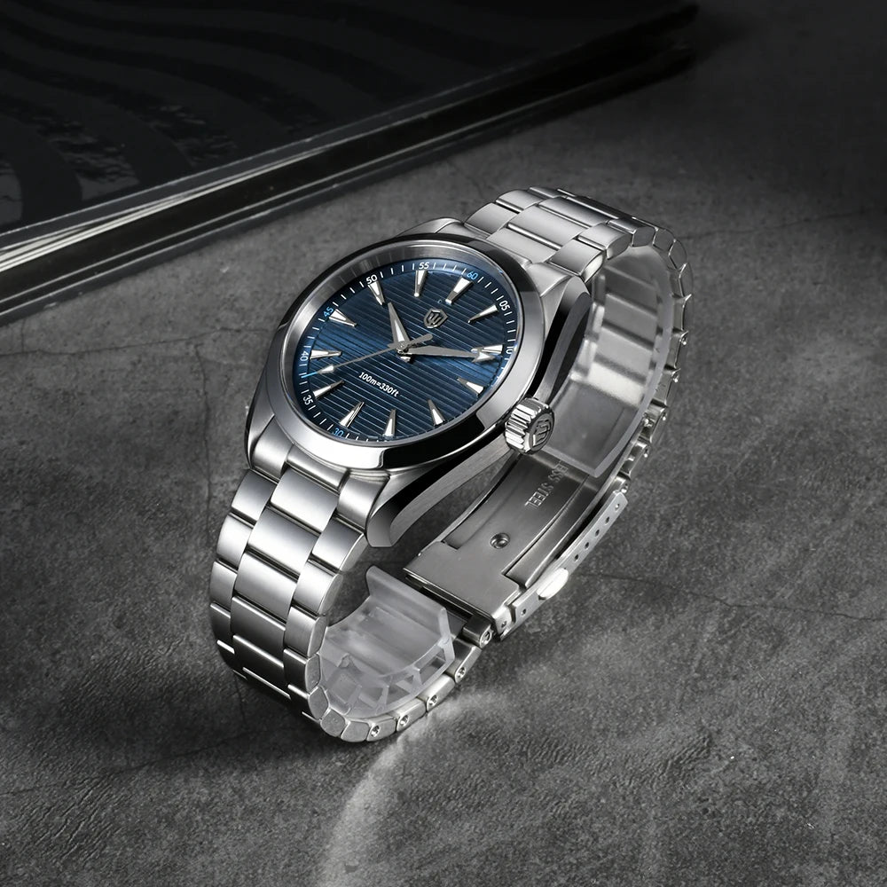 Watchdives WD0006 Watch VH31 Sweep Second Movement Domed Sapphire Crystal BGW9 Luminous 10Bar Waterproof 38mm Vintage Watches