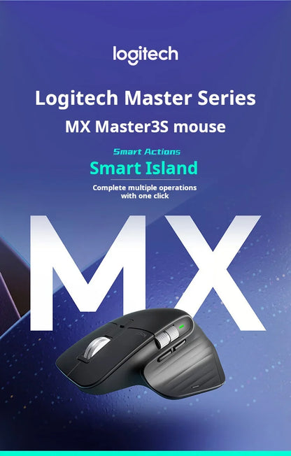 Logitech MX Master 3S Rato Bluetooth Sem Fios para Escritório Profissional Softtone Rato Ergonómico para Escritório Profissional