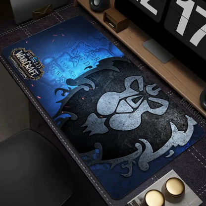 Naturlig Horde Alliance-musemåtte i gummi, stor skrivebords- og tastaturmåtte til computer, HD World Of Warcraft gaming-musemåtte med hurtig overflade og låst kant