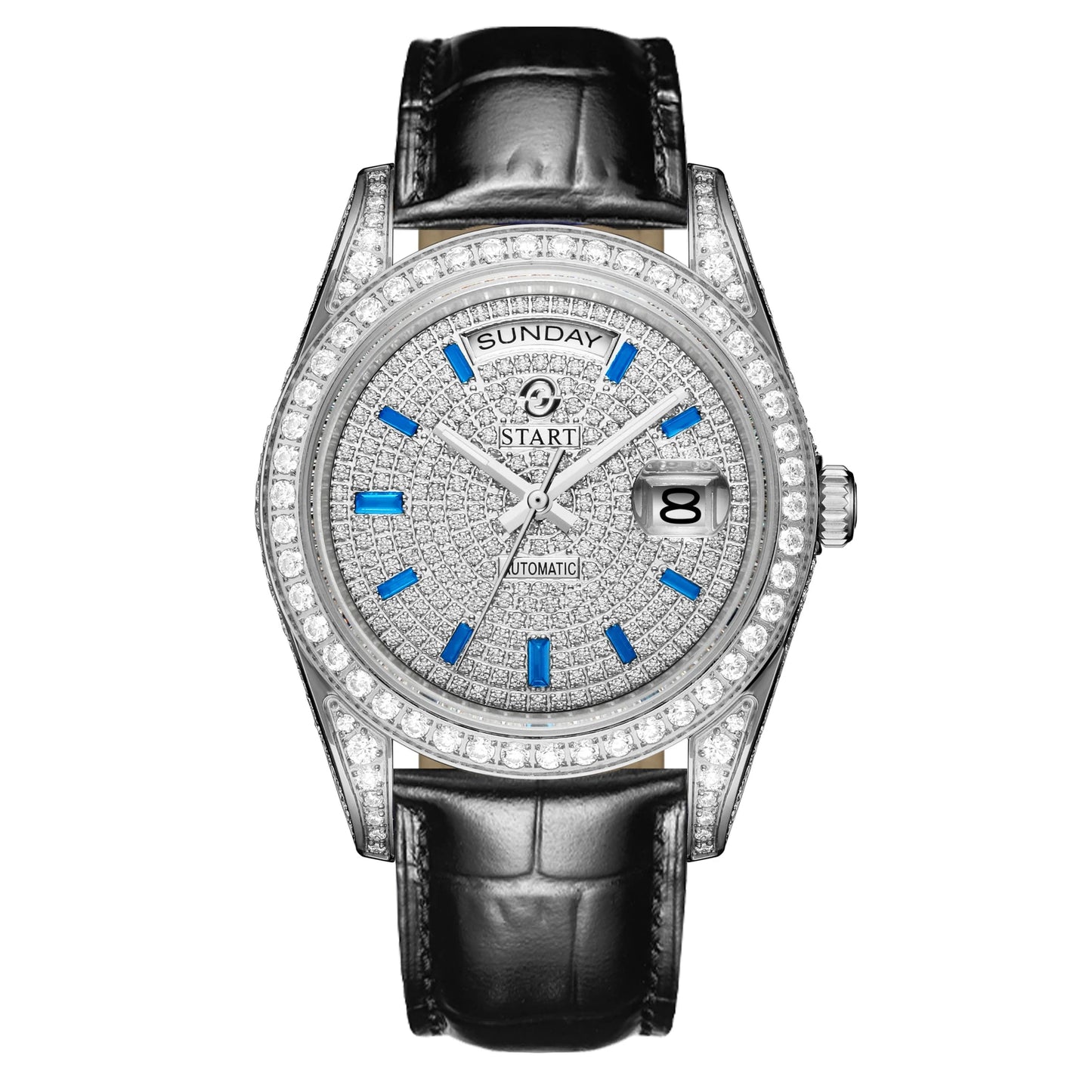 【START】Gypsophila Men's Watch Official Authentic Diamond Watch Waterproof Automatic Mechanical Watch Date Week Function