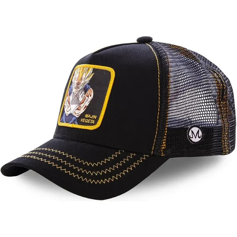 Dragon Ball Son Goku Cap Baseball Cap Summer Travel Peaked Cap Men's Embroidery Hip-Hop Sun Visor Adjustable Trucker Mesh Cap