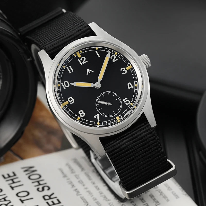 Militado V2 Version Military D12 Watch 36mm AR Sapphire Quartz Movement Watches Waterproof Sub-second Stainless Steel Wristwatch