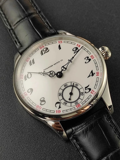 Men's Manual Mechanical Watch Roasted Blue Pin Seagull ST3621 Vintage Business Men's Waterproof Genuine Leather Watch