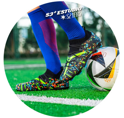 Professional Football Boots Men Breathable Mesh Soccer Cleats Anti Skid Fast Sneakers Fashion Artificial Grass Male Soccer Shoes