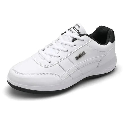 Leather Sneakers for Men, Casual Shoes, Soft Bottom, Outdoor Walking Shoe, Sports, Four Seasons