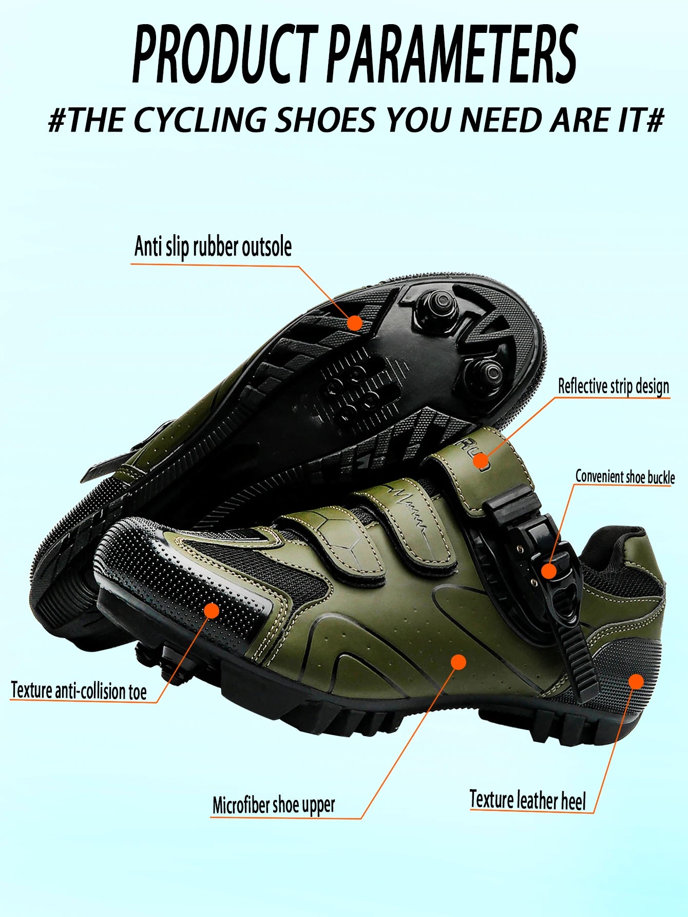 Spring 2025，MTB Cycling Shoes With Clamps For Men,Carbon Sports Shoes, Speed, Mountain Running，Mountain Bike Shoes