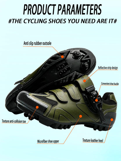 Spring 2025，MTB Cycling Shoes With Clamps For Men,Carbon Sports Shoes, Speed, Mountain Running，Mountain Bike Shoes