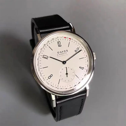 Men's 38mm automatic mechanical watch, compatible with Sea-Gull ST1731 movement, featuring a calendar, water resistance, and a t