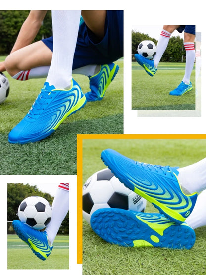Baasploa Men Professional Soccer Shoes Outdoor Anti-Slip Training Sport Shoes Male Light Leather Football Boots Chuteira Campo