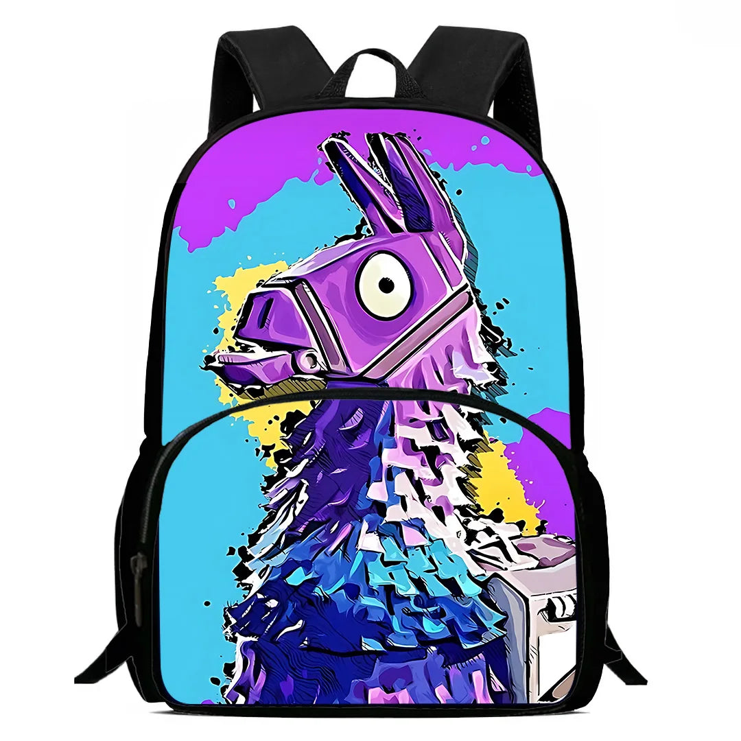 Classic Game Fortnite Kids Backpacks for Boys and Girls, Student Birthday Gift, Child School Bags with Large Capacity, Durable Camping Rucksack