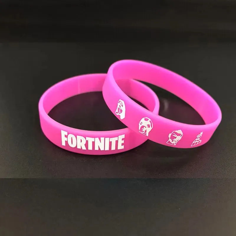 1 piece Red Black Blank Fitness Fortnite Wristband Gift Men's Women's Children's Rubber Silicone Bracelet Wholesale