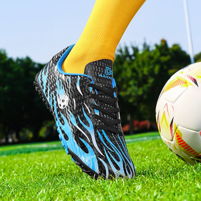 Kids Professional Football Boots Men Soccer Shoes Low-Top Ankle Support Sports Youth Match Training Football Non-Slip Durable