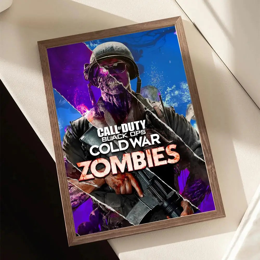 Самозалепващи се стенни стикери Call of D-DUTY с геймърски постер, HD стенен декор за спалня, дневна, домашна декорация и подарък