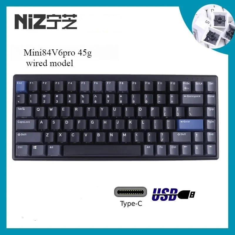8000Hz Gaming NIZ Mini84 v6 Pro Silent Keyboard Topre Programmable 1ms DRT Capacitive Keyboard 35g 45g Mini 84 X99 S104